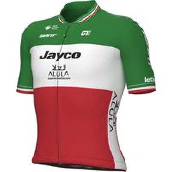 TEAM JAYCO-ALULA Shirt met korte mouwen Italiaanse kampioen 2023 fietsshirt met