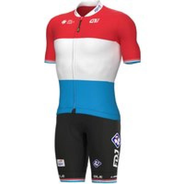 GROUPAMA-FDJ Luxemburgse kampioen 2022 Set (fietsshirt + fietsbroek) set (2 arti