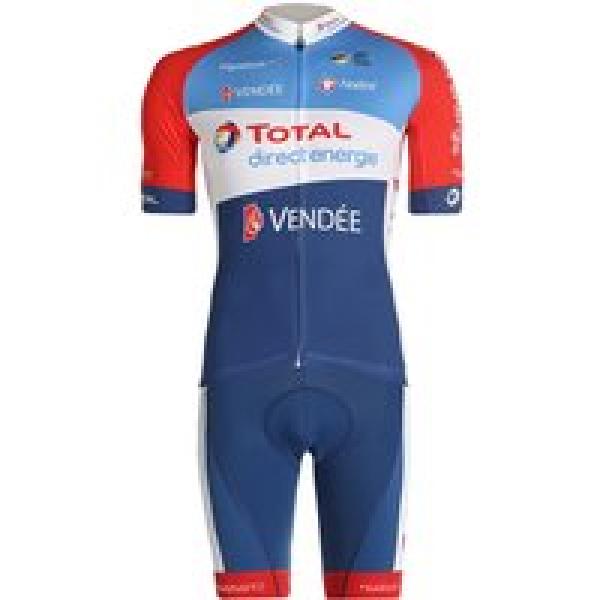 TEAM TOTAL DIRECT ENERGIE 2021 Set (fietsshirt + fietsbroek), voor heren, Fietsk