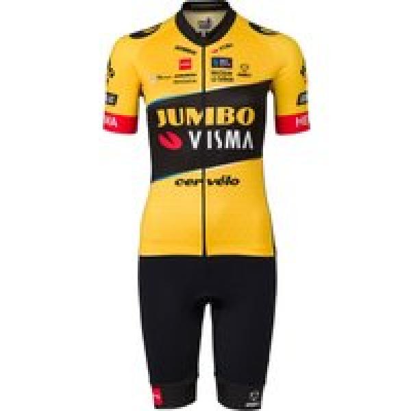 TEAM JUMBO-VISMA 2023 Dames set (fietsshirt + fietsbroek) set (2 artikelen)