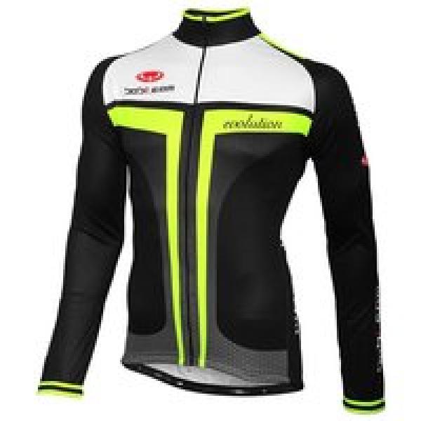 Fiets shirt, BOBTEAM Evolution 2.0 zwart-neongeel fietsshirt met lange mouwen, v