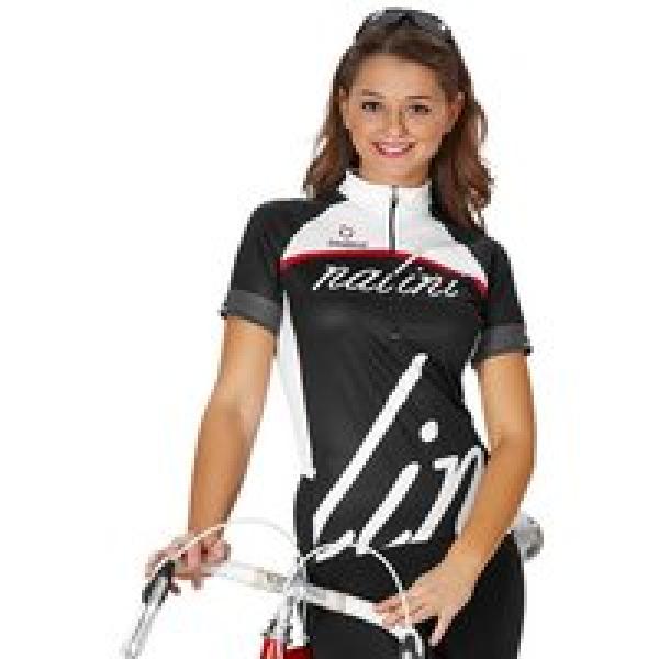 NALINI PRO Classic Lady, zwart-wit damesfietsshirt, Maat M, Wielershirt, Fietskl