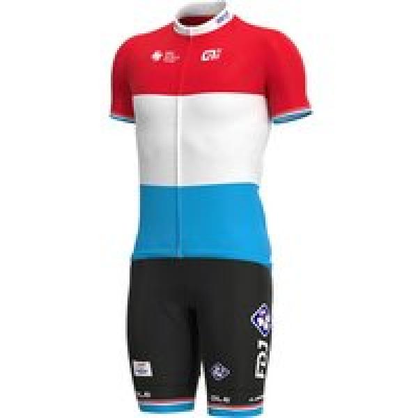 GROUPAMA-FDJ Luxemburgse kampioen 2021 Set (fietsshirt + fietsbroek), voor heren