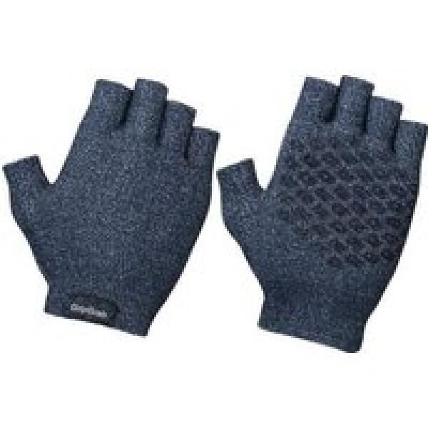 gripgrab freedom blue navy knit short finger gloves