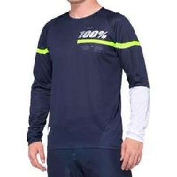 long sleeve jersey 100 r core blauw geel