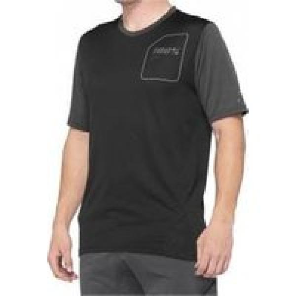 100 ridecamp grey black short sleeve jersey