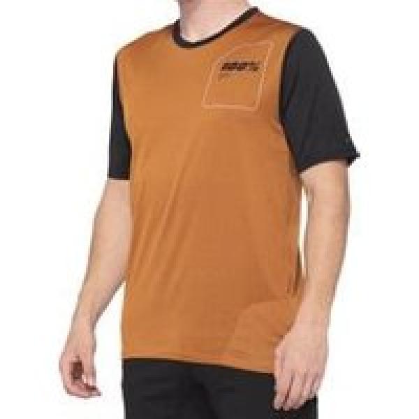 100 ridecamp terracota short sleeve jersey black