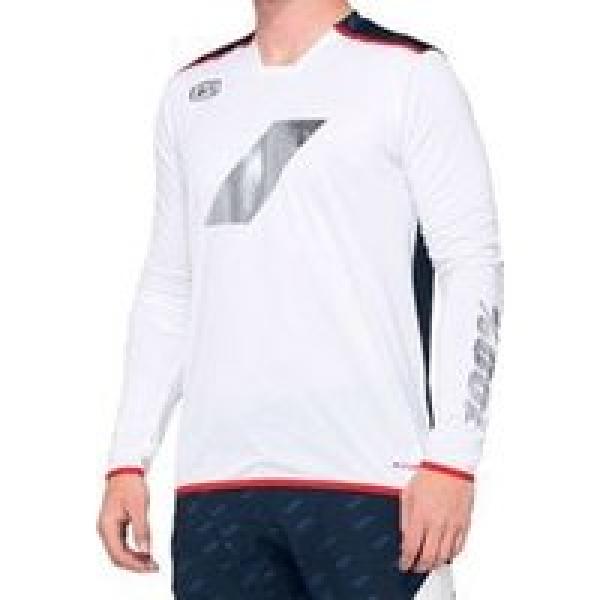 donkerblauw wit 100 r core x limited edition long sleeve jersey