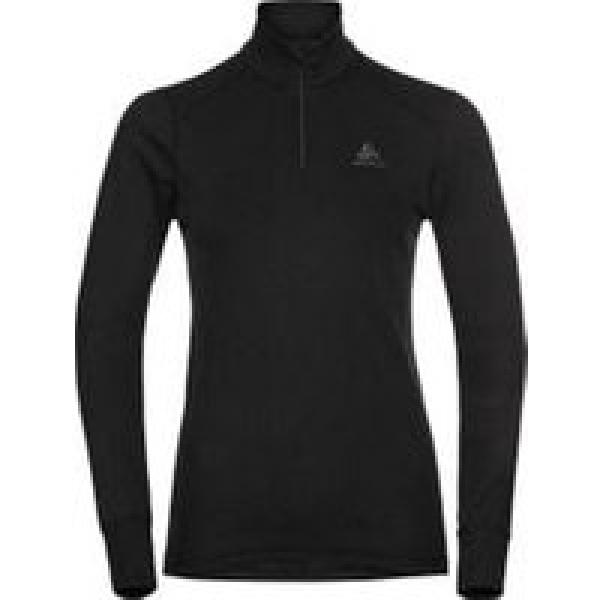 odlo women s active warm eco 1 2 zip long sleeve jersey black