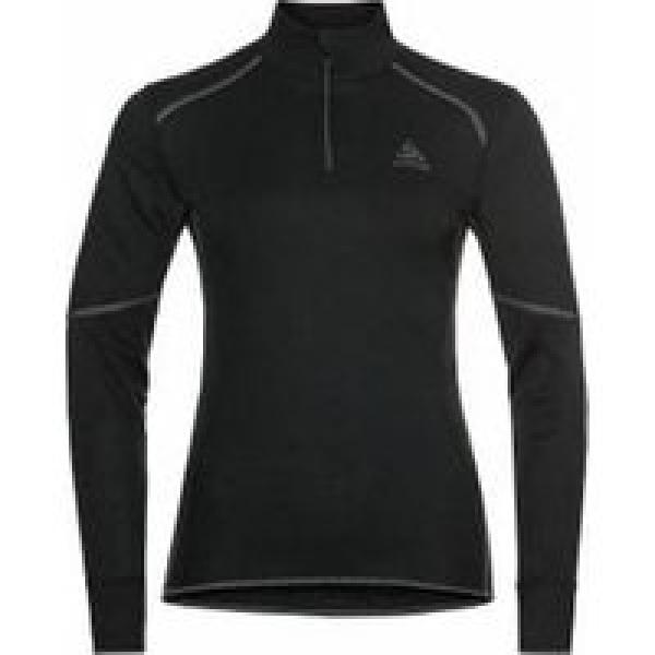 odlo active x warm eco women s 1 2 zip long sleeve jersey black