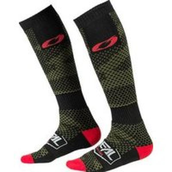 o neal mx covert socks zwart groen