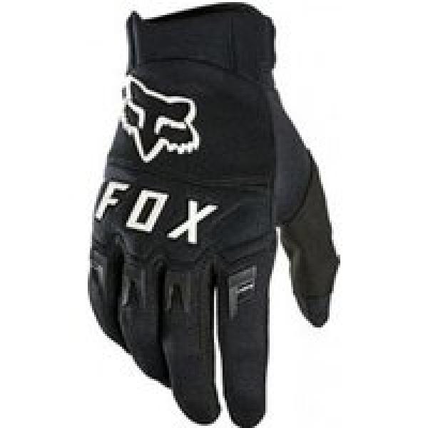 fox dirtpaw long gloves black white