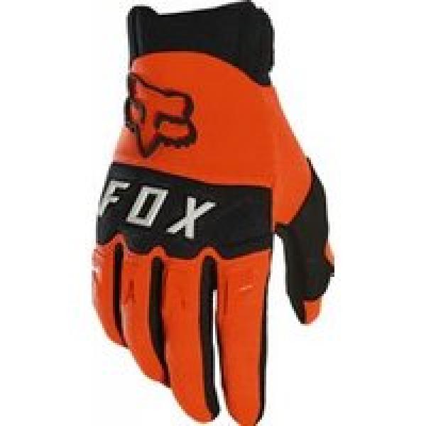 fox dirtpaw long gloves black orange