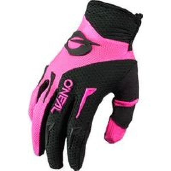 o neal element women s long gloves black pink