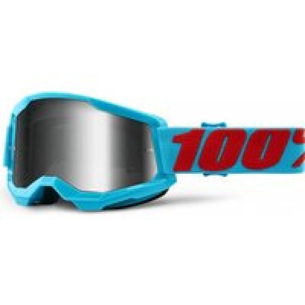 100 strata 2 goggle summit blue red silver mirror lenses