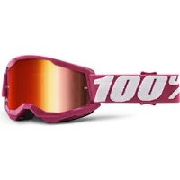 100 strata 2 kids goggle red red mirror lenses