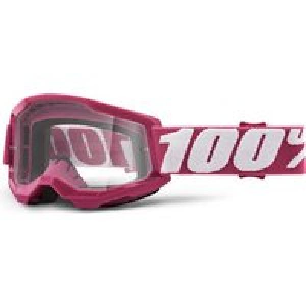 100 strata 2 kids goggle fletcher pink clear lenses