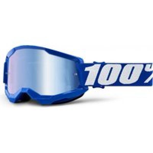 100 strata 2 goggle blue blue mirror lenses