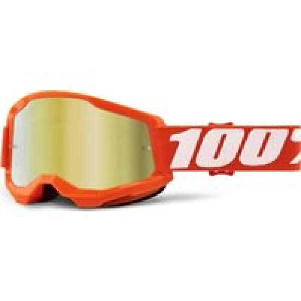 100 strata 2 goggle orange gold mirror lenses