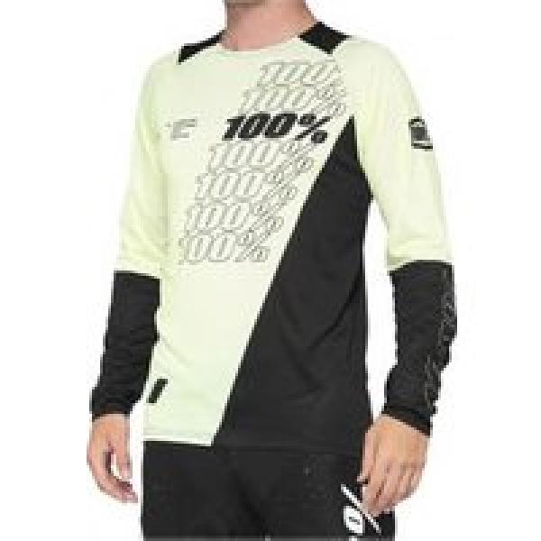 100 r core jersey yellow black long sleeve jersey