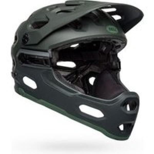 bell super 3r mips removable chinstrap helmet mat groen 2022