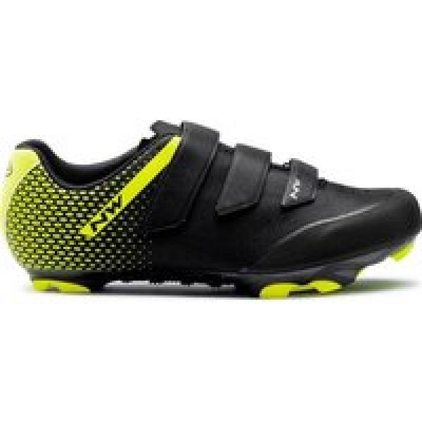 northwave origin 2 schoenen zwart fluoriserend geel