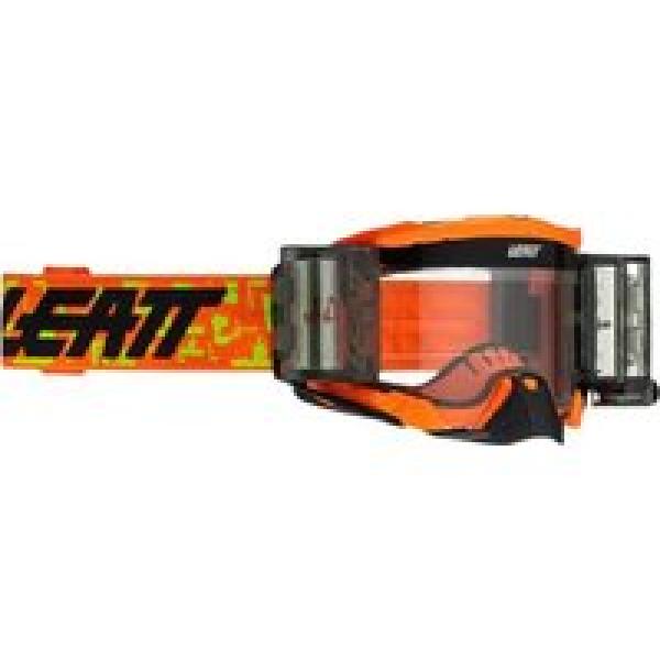 leatt velocity 5 5 rolloff fluorescent orange goggle 83 clear shield