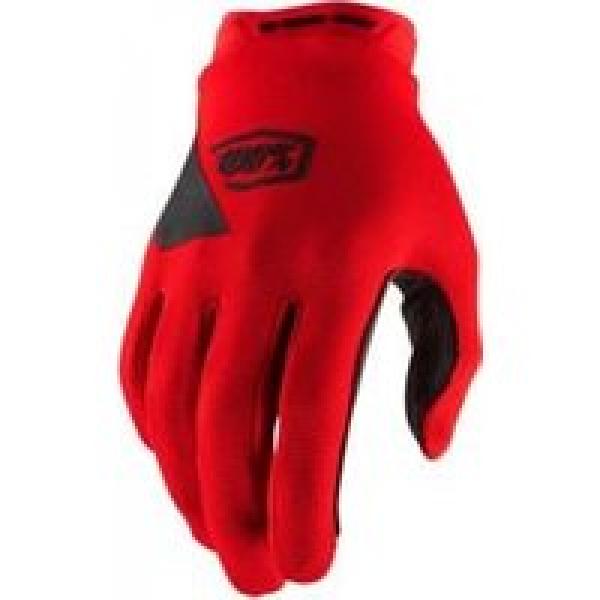 100 ridecamp red long gloves