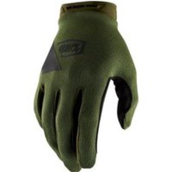 100 ridecamp fatigue long gloves green