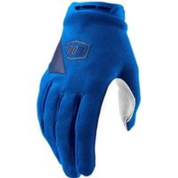 women s 100 ridecamp blue long gloves