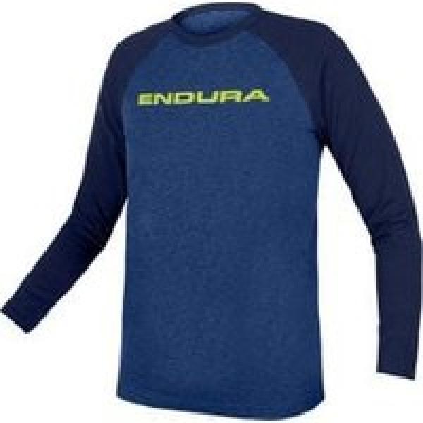 endura one clan raglan blue long sleeve t shirt