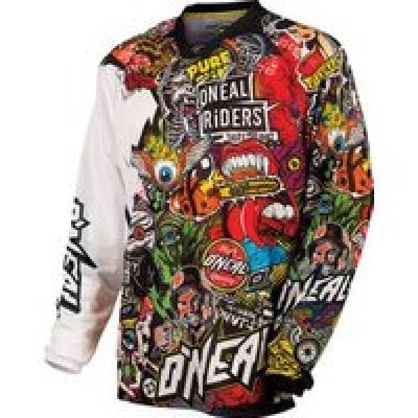 o neal mayhem lite crank jersey zwart multicolor