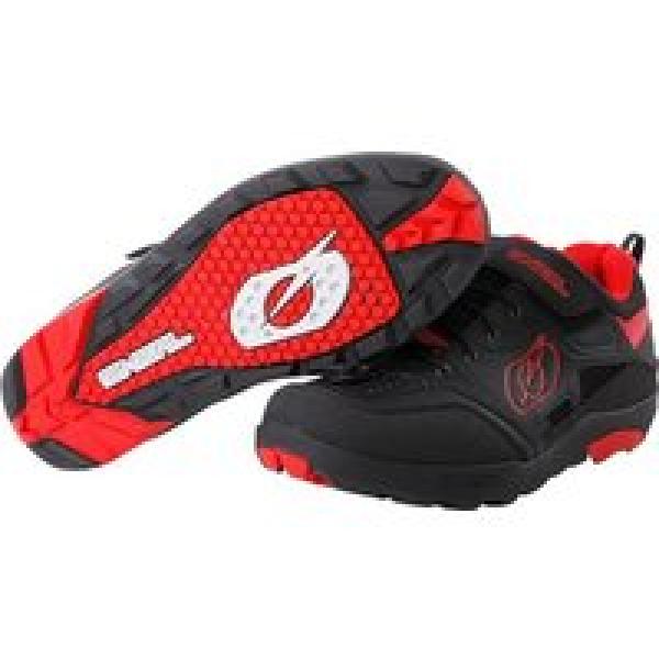 paar o neal traverse flat mtb schoenen zwart rood