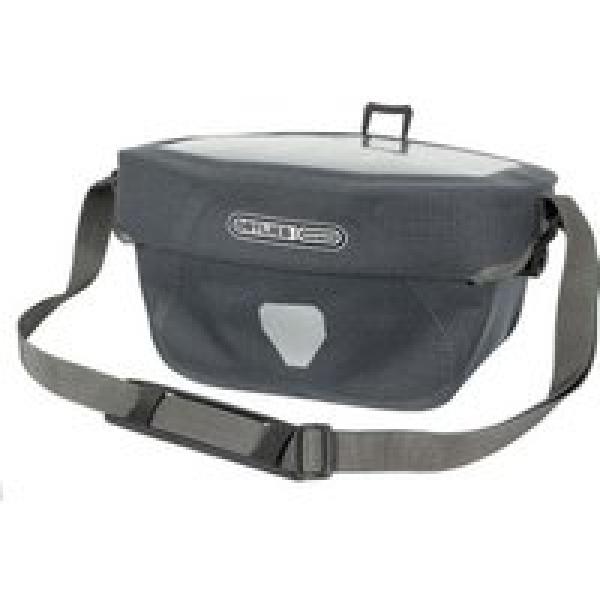 ortlieb ultimate six urban handlebar bag 5l grey pepper