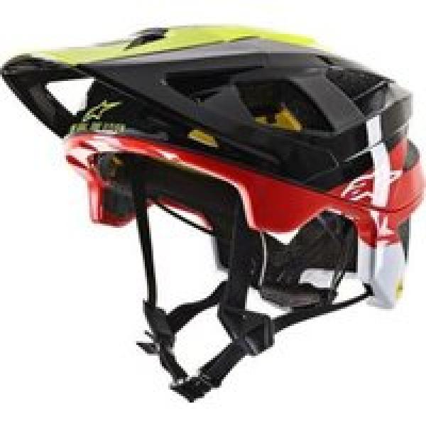 alpinestars vector tech pilot mips helm zwart geel rood