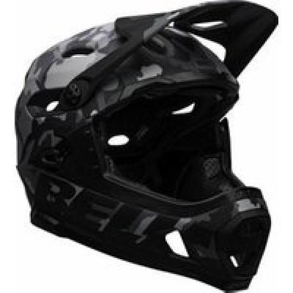 bell super dh mips removable chinstrap helm black grey camo 2022