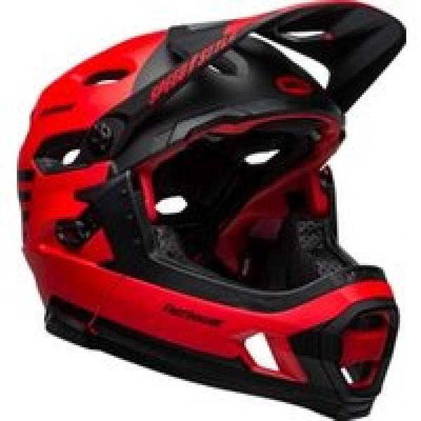 bell super dh mips fasthouse removable chinstrap helm red black 2022