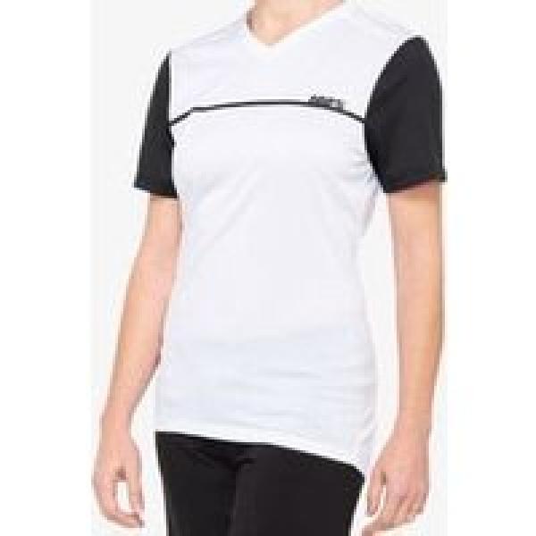 women s 100 ridecamp white black short sleeve jersey