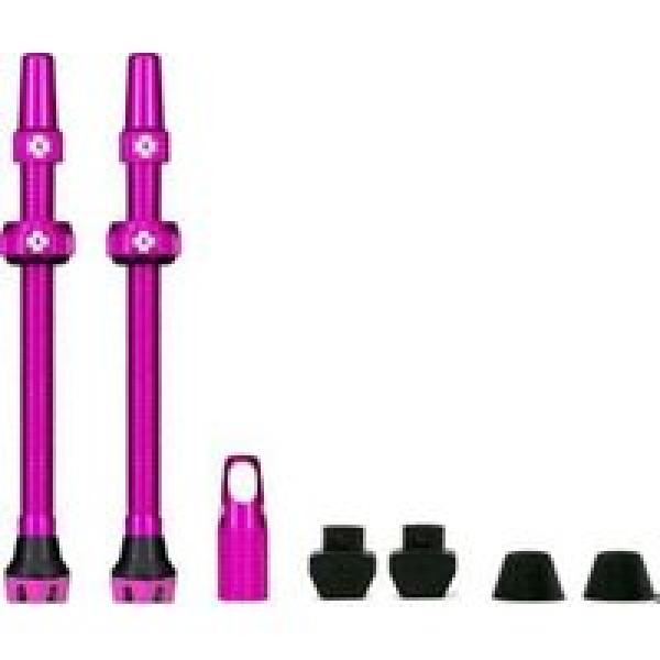 muc off tubeless valve kit v2 paar 80mm pink