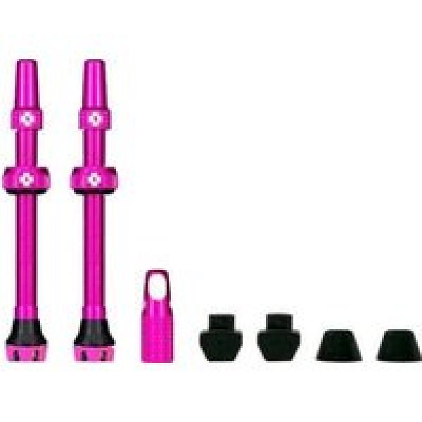 muc off v2 tubeless valves aluminium 44 mm pink