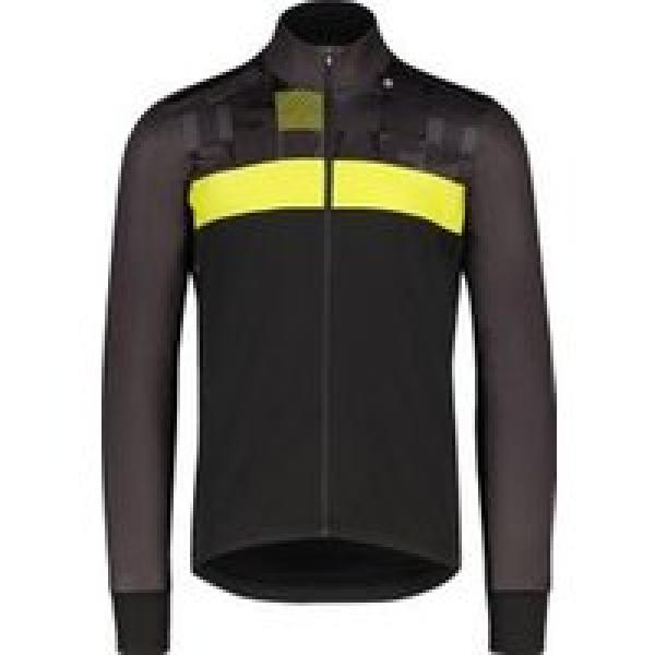 bioracer spitfire tempest light thermal long sleeve jersey zwart geel