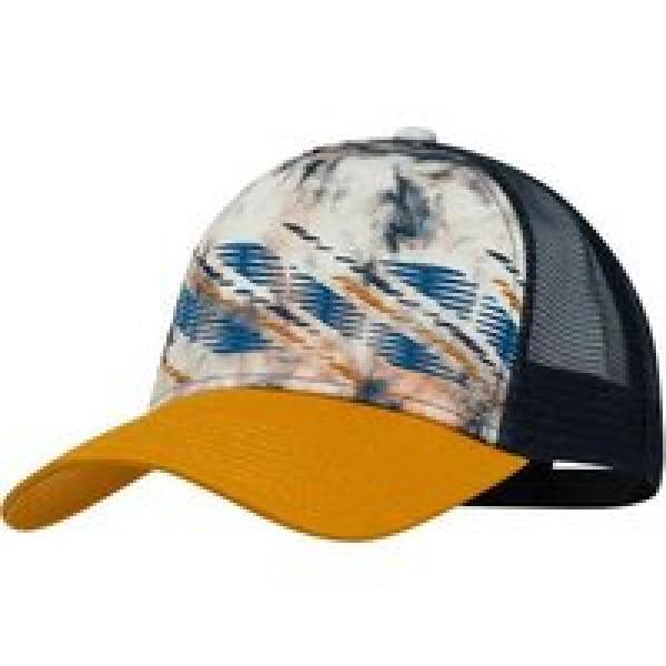 buff trucker darix multi cap geel blauw