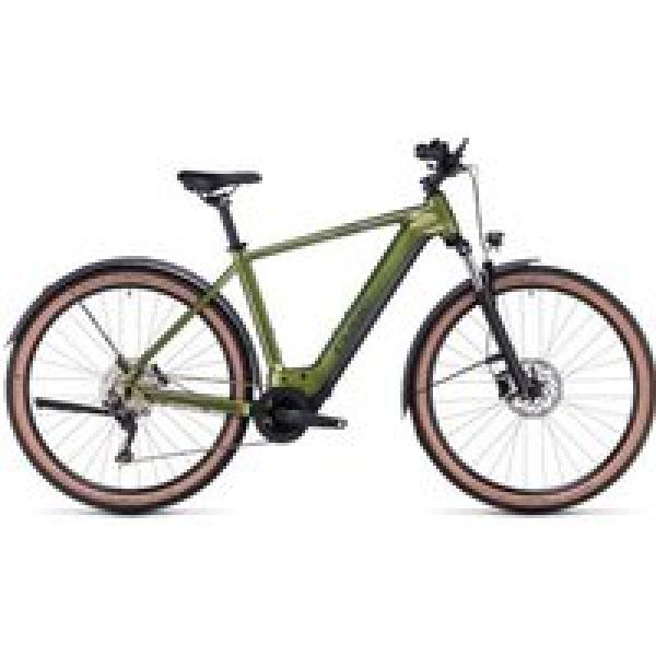 cube nuride hybrid pro 750 allroad elektrische hybride fiets shimano deore 10s 750 wh 29 shinymoss green 2023