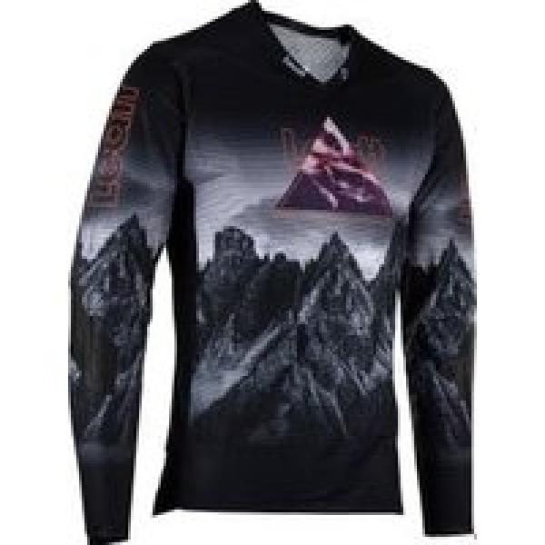 leatt mtb gravity 4 0 alpine long sleeve jersey zwart