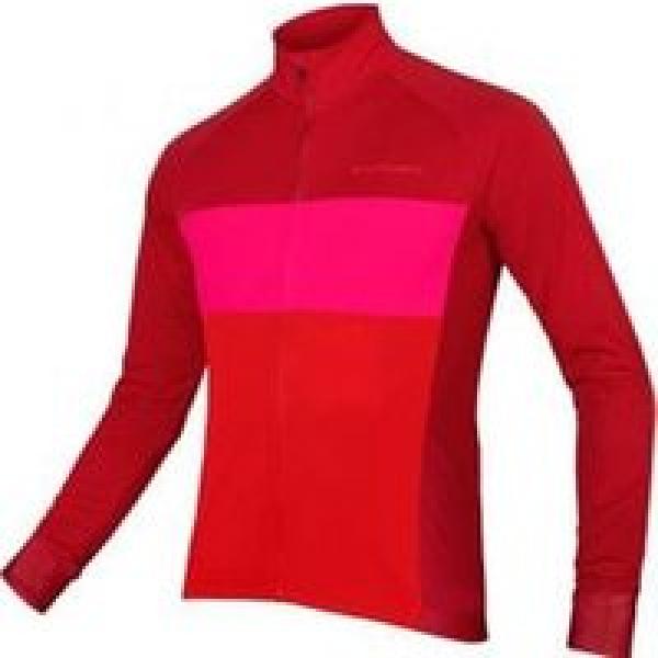 endura fs260 pro jetstream red long sleeve jersey