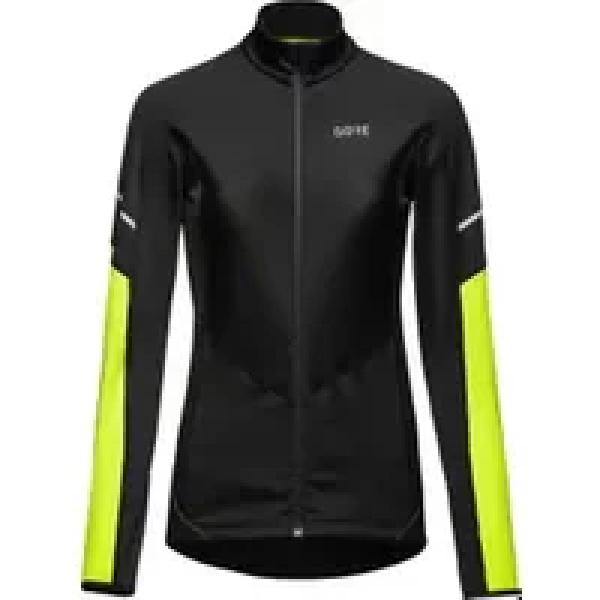 gore wear m thermo women s long sleeve jersey fluorescent yellow black