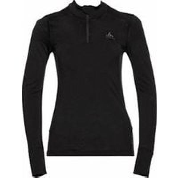 odlo merino 200 women s long sleeve 1 2 zip jersey black