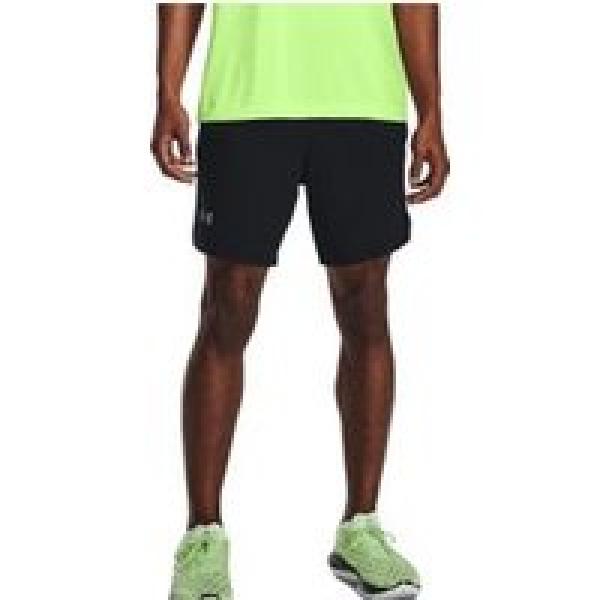 under armour launch 7in 2 in 1 short zwart