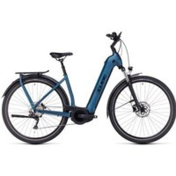 cube kathmandu hybrid one 625 easy entry elektrische stadsfiets shimano deore 10s 625 wh 700 mm blauw 2023