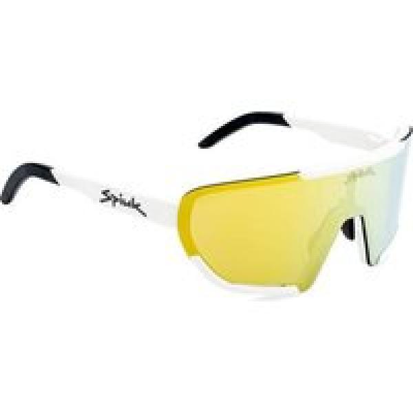 spiuk nebo unisex white glasses yellow mirror lenses